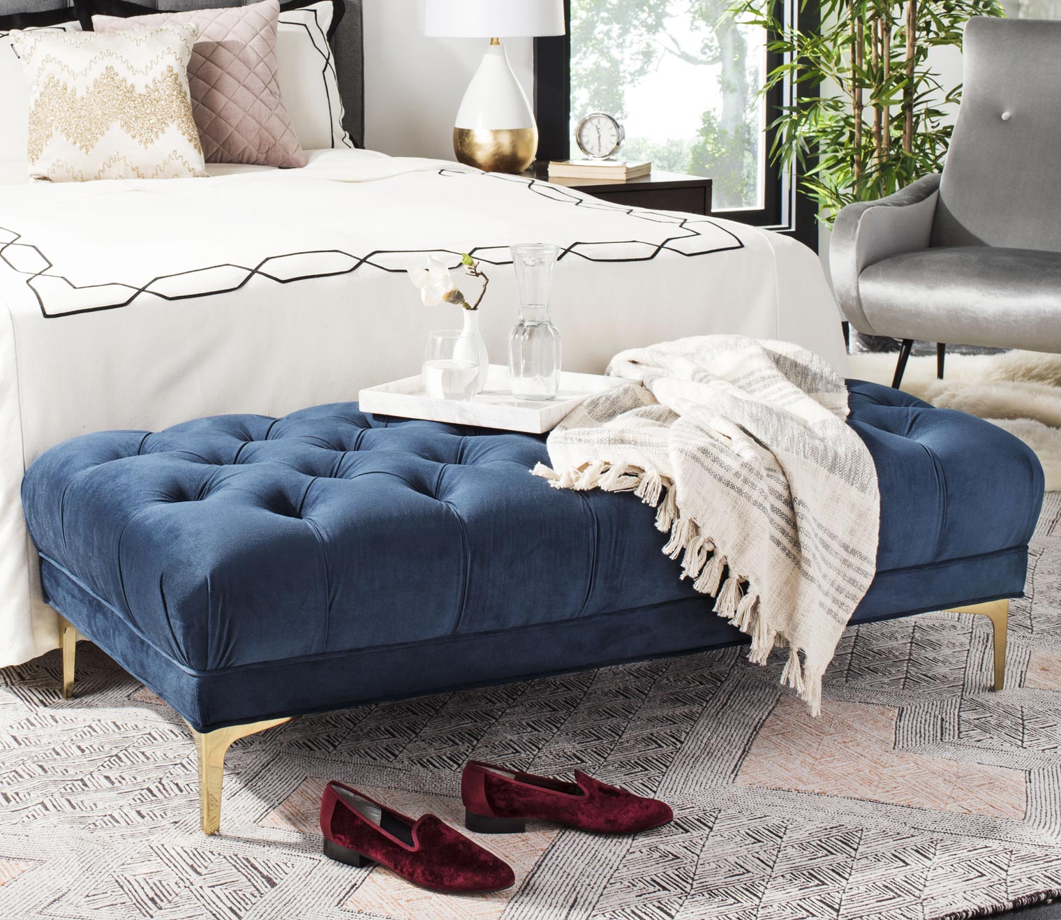 Zarya Rectangular Accent Bench