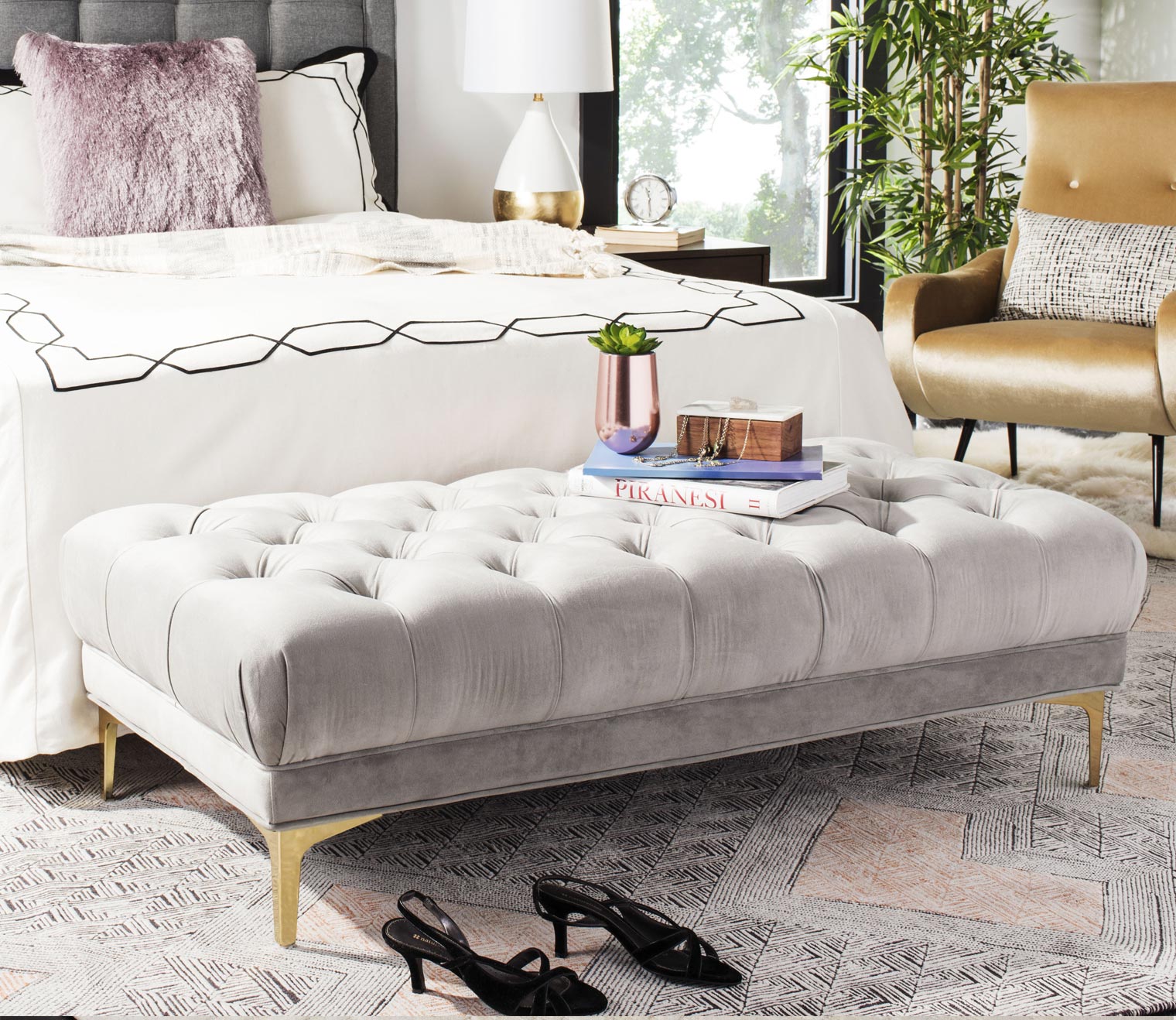 Zarya Rectangular Accent Bench 5 Zarya Rectangular Accent Bench
