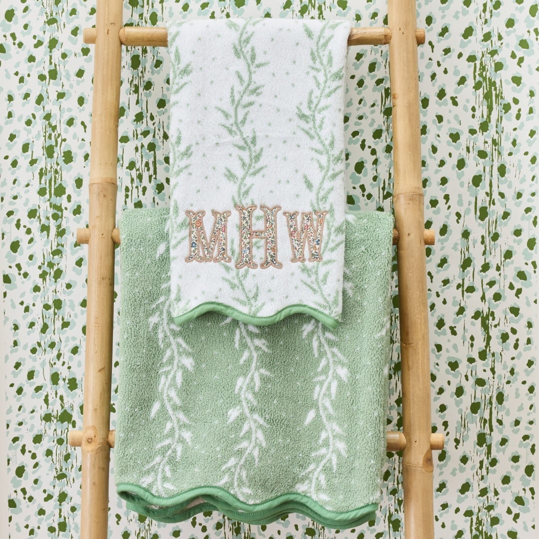 Patterned Scallop Hand Towels (pair) 40 Patterned Scallop Bath Towel