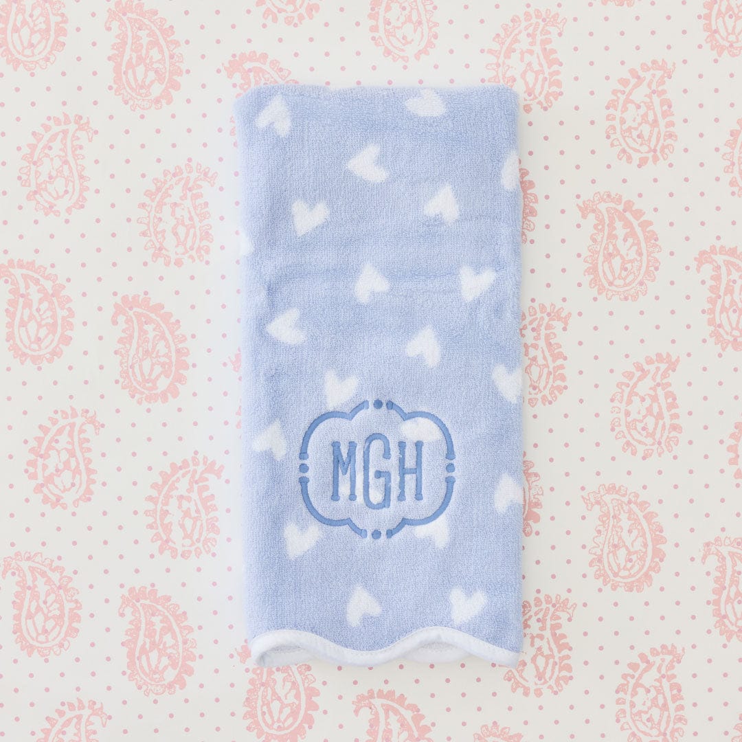 Patterned Scallop Hand Towels (pair) 7 Patterned Scallop Hand Towels (pair)
