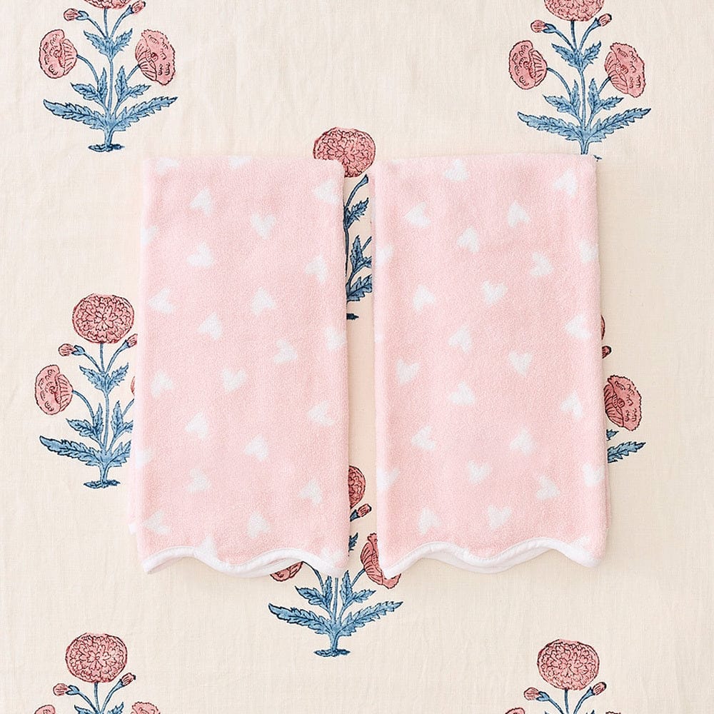 Patterned Scallop Hand Towels (pair) 17 Patterned Scallop Hand Towels (pair)