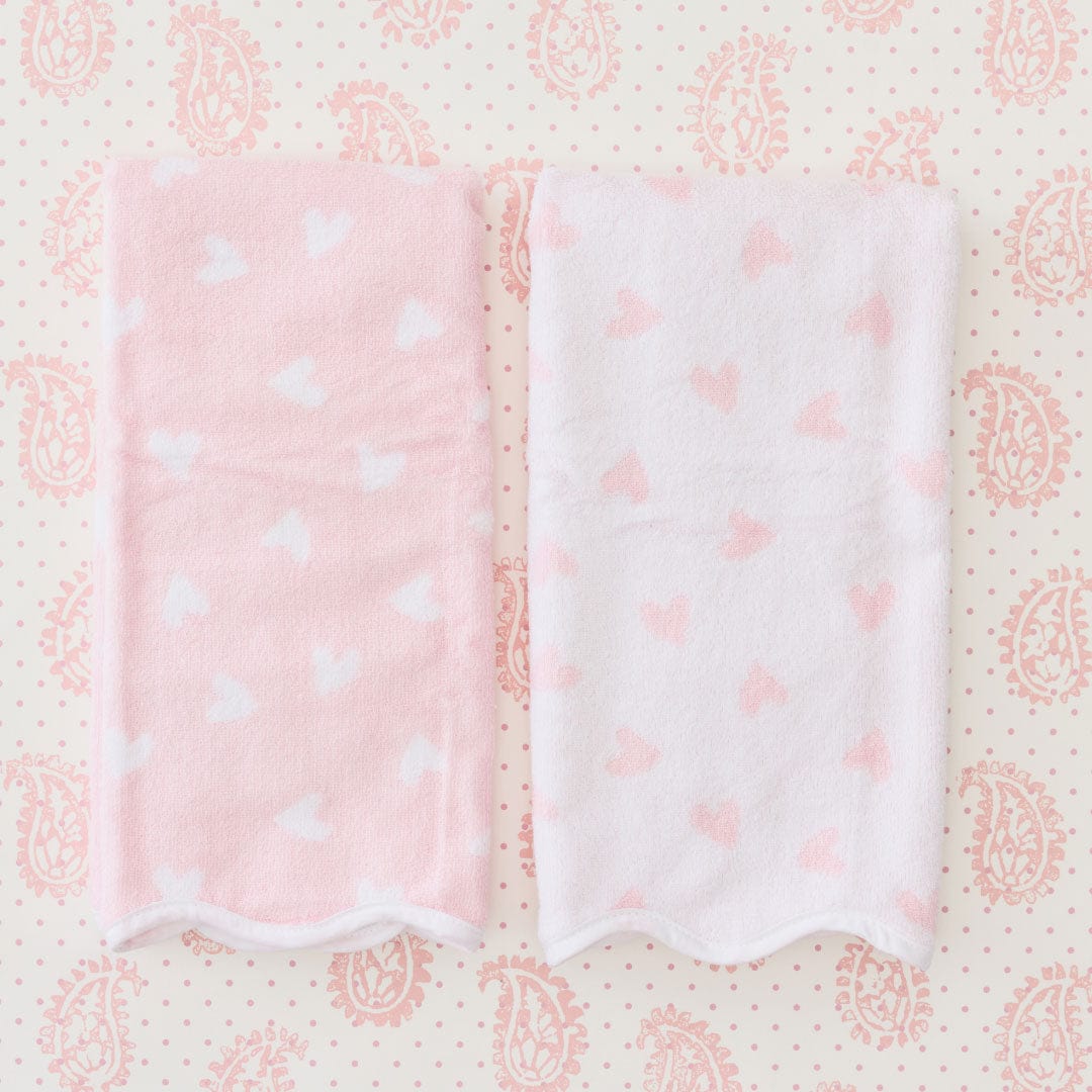 Patterned Scallop Hand Towels (pair) 18 Patterned Scallop Hand Towels (pair)