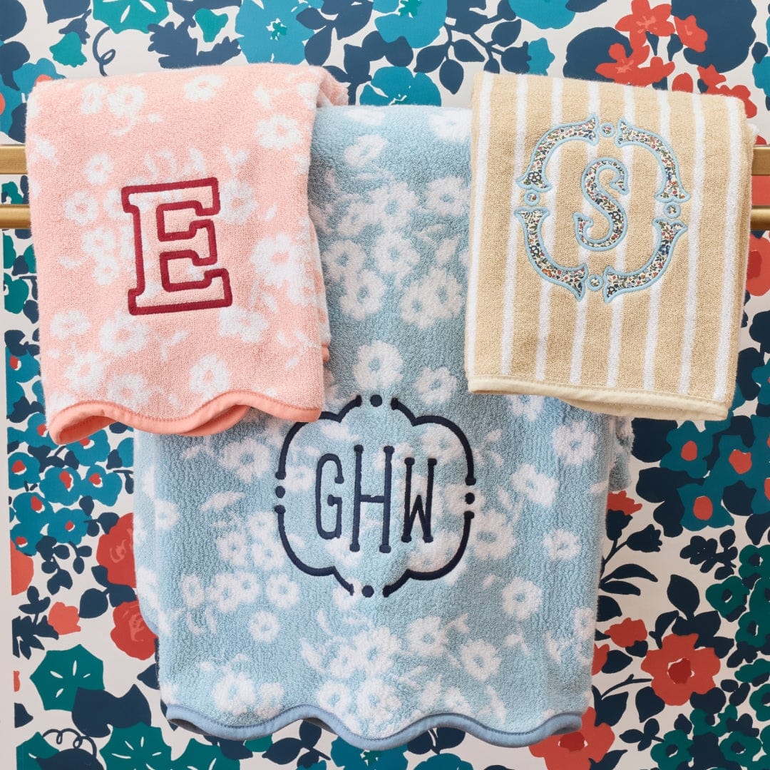 Patterned Scallop Hand Towels (pair) 30 Patterned Scallop Hand Towels (pair)
