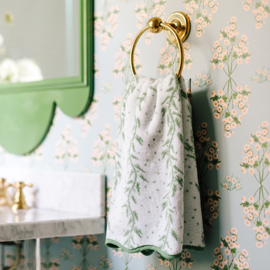 Patterned Scallop Hand Towels (pair) 32 Patterned Scallop Hand Towels (pair)