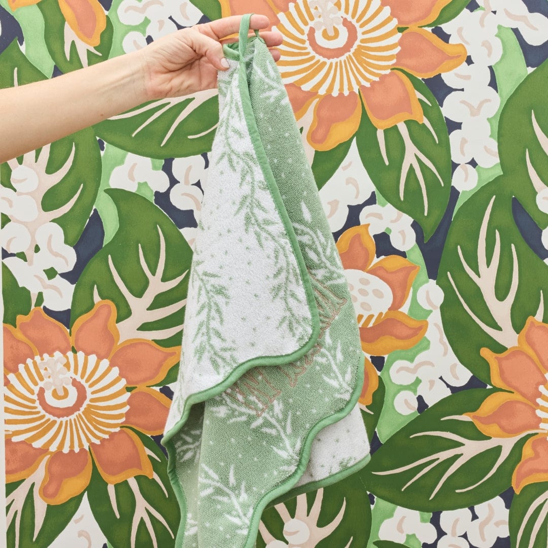 Patterned Scallop Hand Towels (pair) 35 Patterned Scallop Hand Towels (pair)