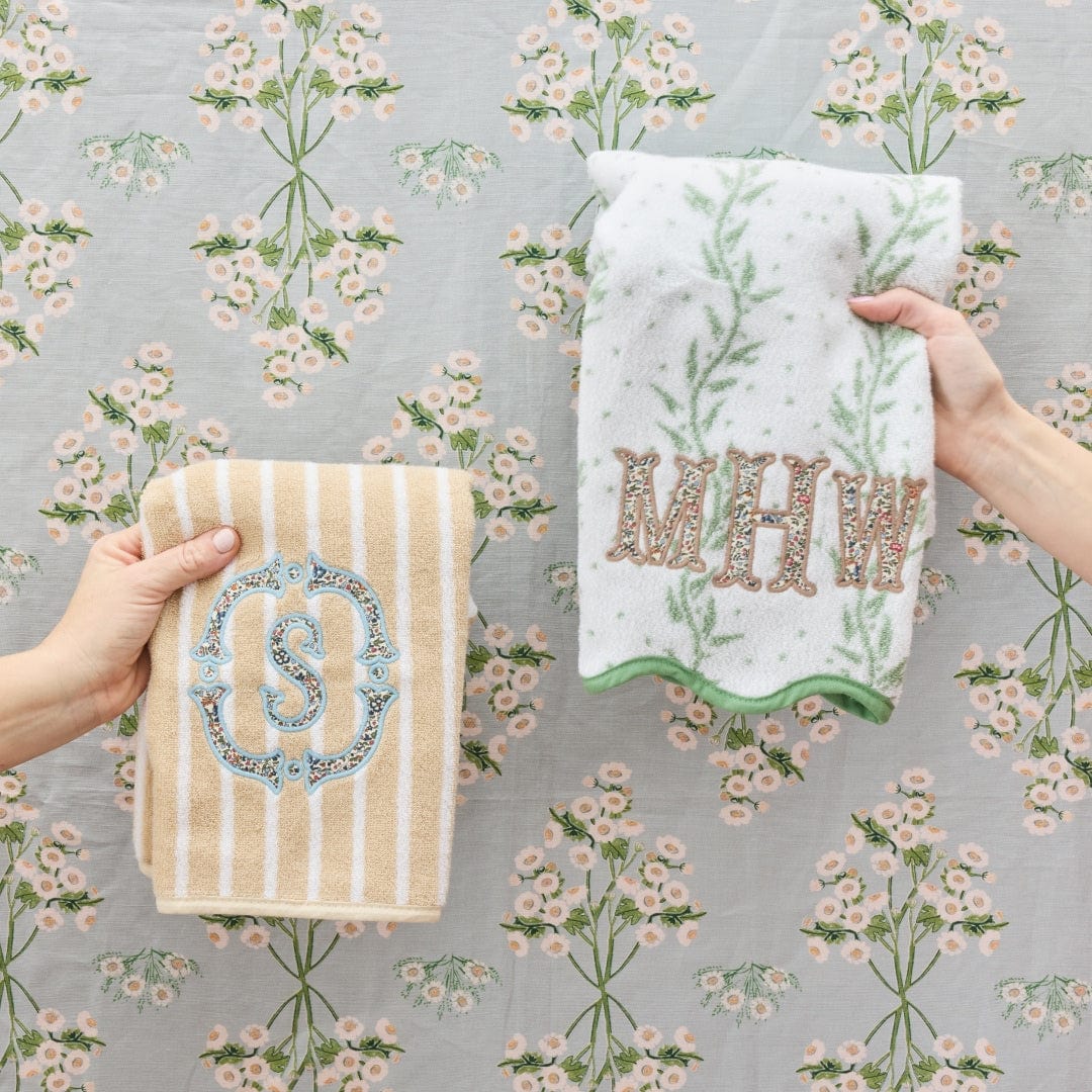 Patterned Scallop Hand Towels (pair) 37 Patterned Scallop Hand Towels (pair)