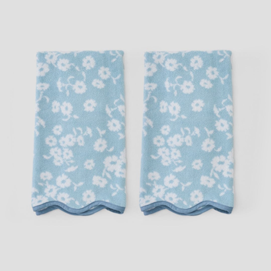 Patterned Scallop Hand Towels (pair) 39 Patterned Scallop Hand Towels (pair)