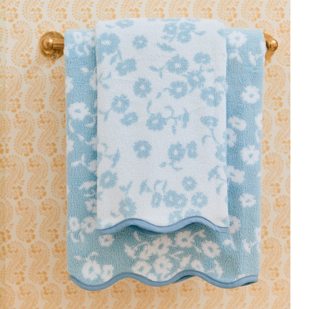 Patterned Scallop Hand Towels (pair) 5 Patterned Scallop Hand Towels (pair)