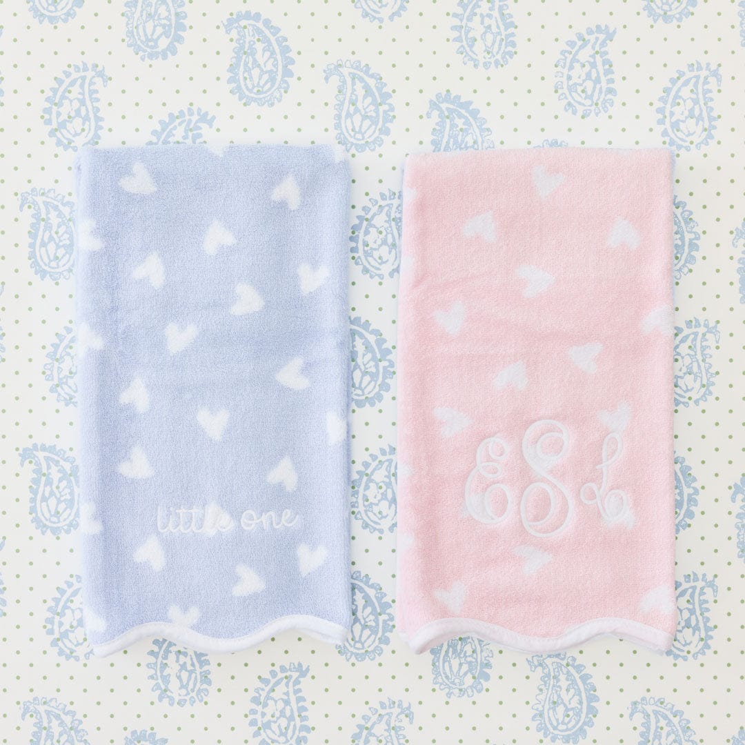 Patterned Scallop Hand Towels (pair) 10 Patterned Scallop Hand Towels (pair)