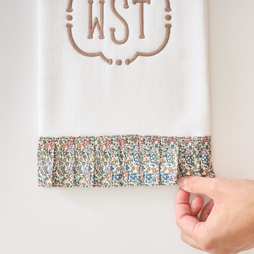 Powder Bath Towels pleated with Liberty London (pair) 9 Powder Bath Towels pleated with Liberty London (pair)