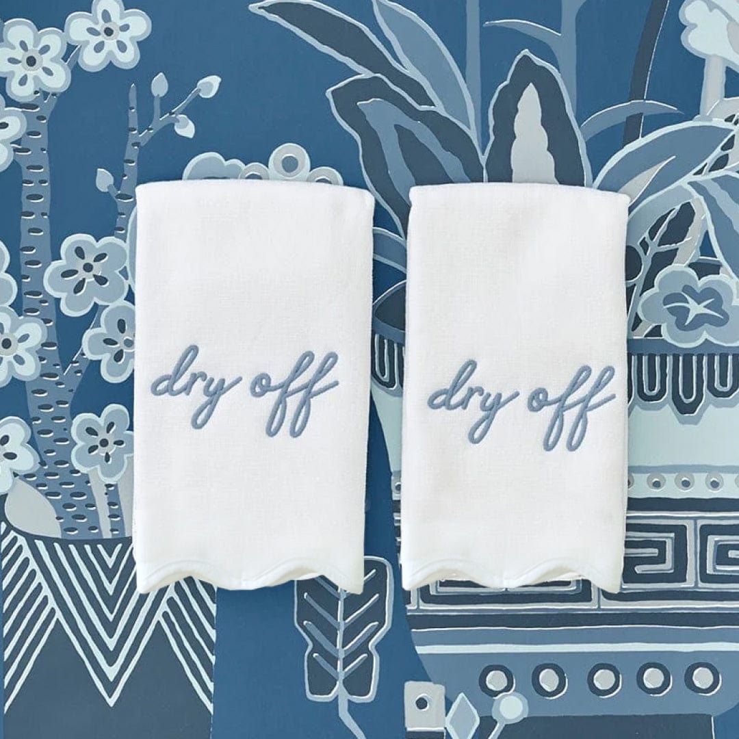 Scallop Powder Bath Towels (pair)