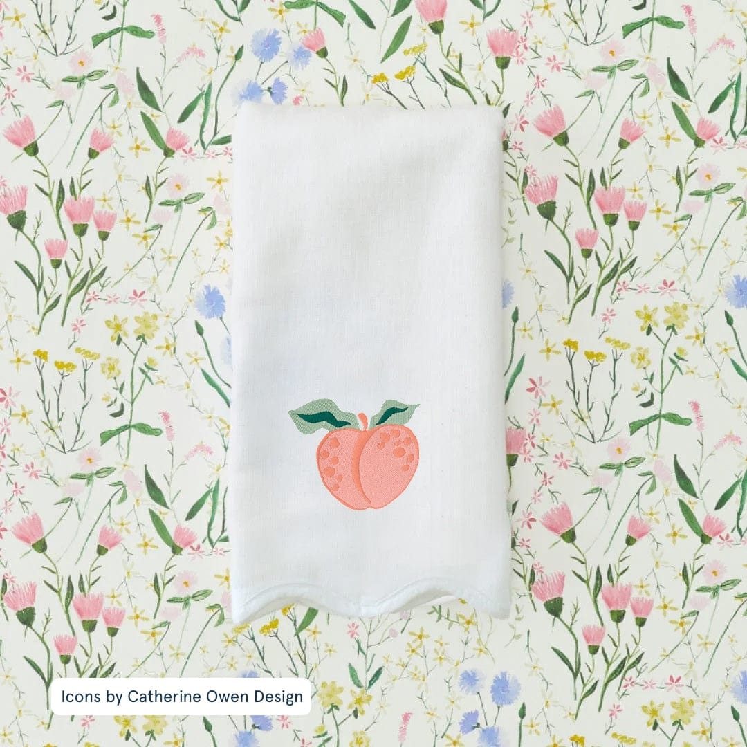 Scallop Powder Bath Towels (pair)