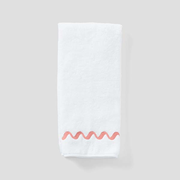 Wave Embroidered Hand Towels (pair) 17 Wave Embroidered Hand Towels (pair)
