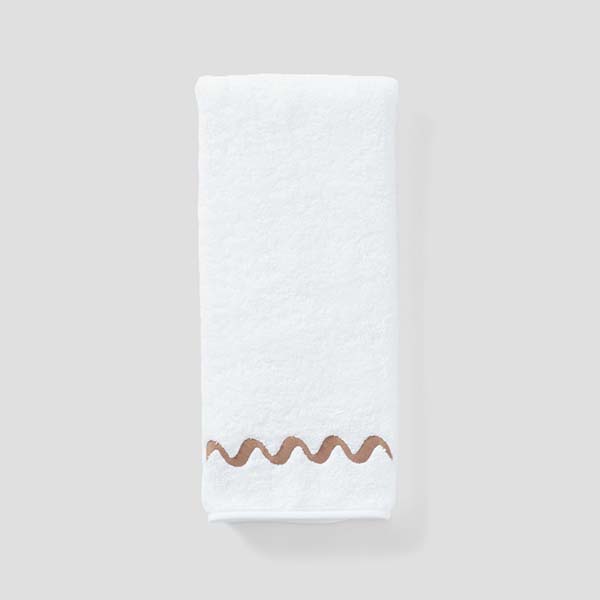 Wave Embroidered Hand Towels (pair) 23 Wave Embroidered Hand Towels (pair)