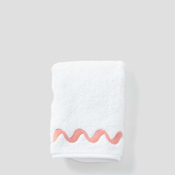 Wave Embroidered Washcloths (pair) 15 Wave Embroidered Washcloths (pair)
