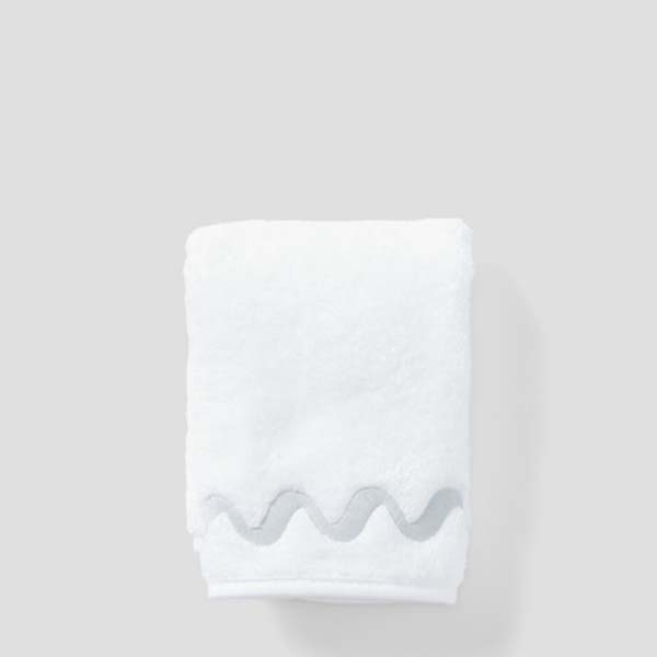 Wave Embroidered Washcloths (pair) 17 Wave Embroidered Washcloths (pair)