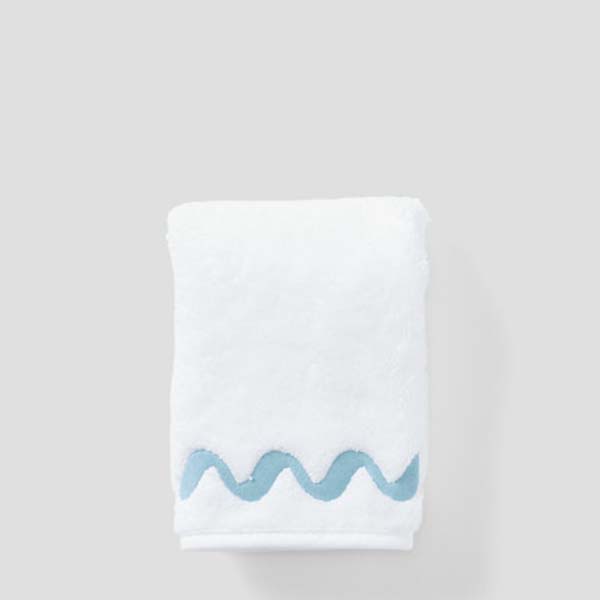 Wave Embroidered Washcloths (pair) 20 Wave Embroidered Washcloths (pair)