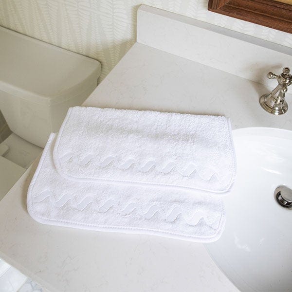 Wave Embroidered Washcloths (pair) 21 Wave Embroidered Washcloths (pair)