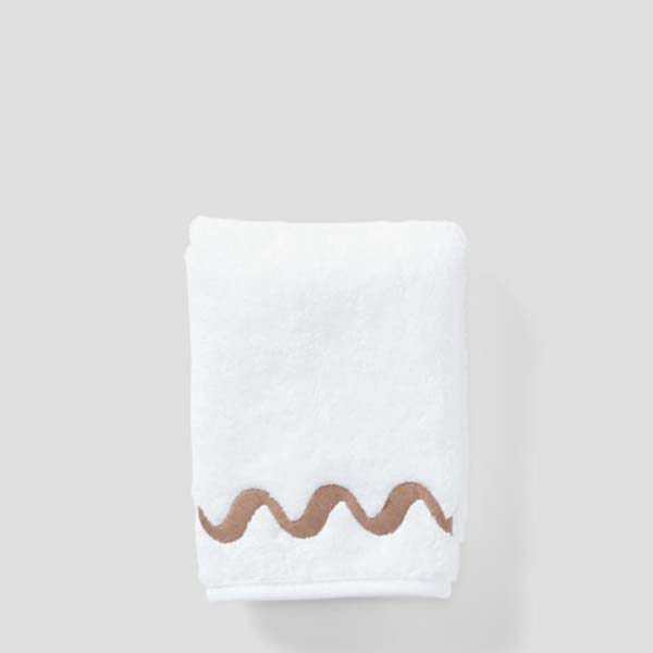 Wave Embroidered Washcloths (pair) 9 Wave Embroidered Washcloths (pair)