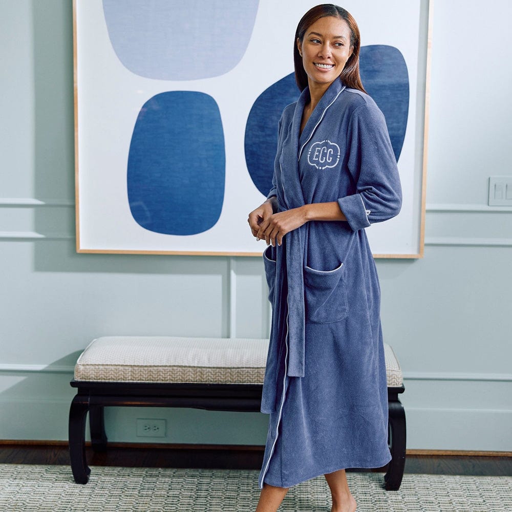 Women's Long Scallop Lightweight Robe 17 Women's Long Scallop Lightweight Robe