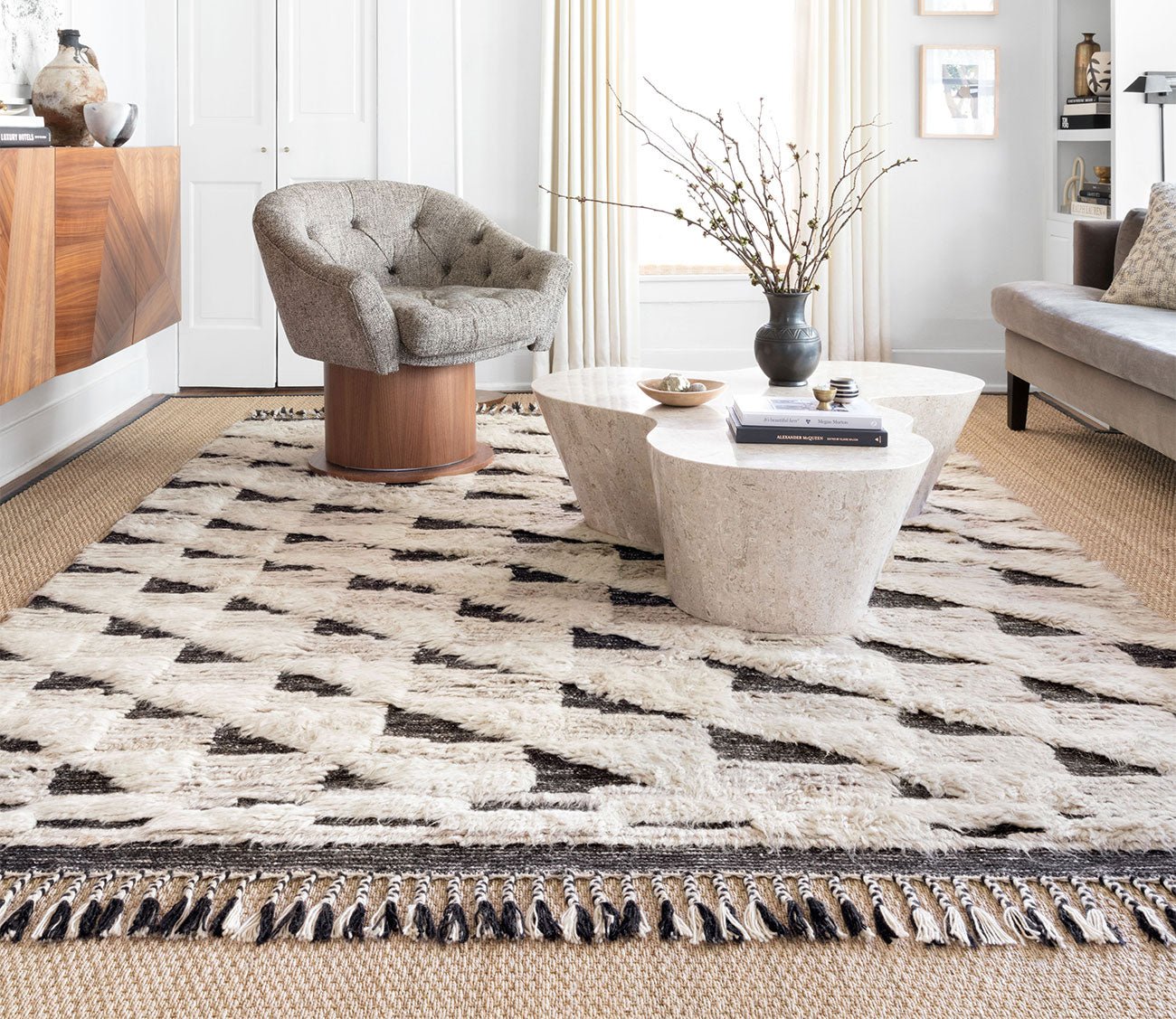 Loloi Khalid Natural Black Area Rug