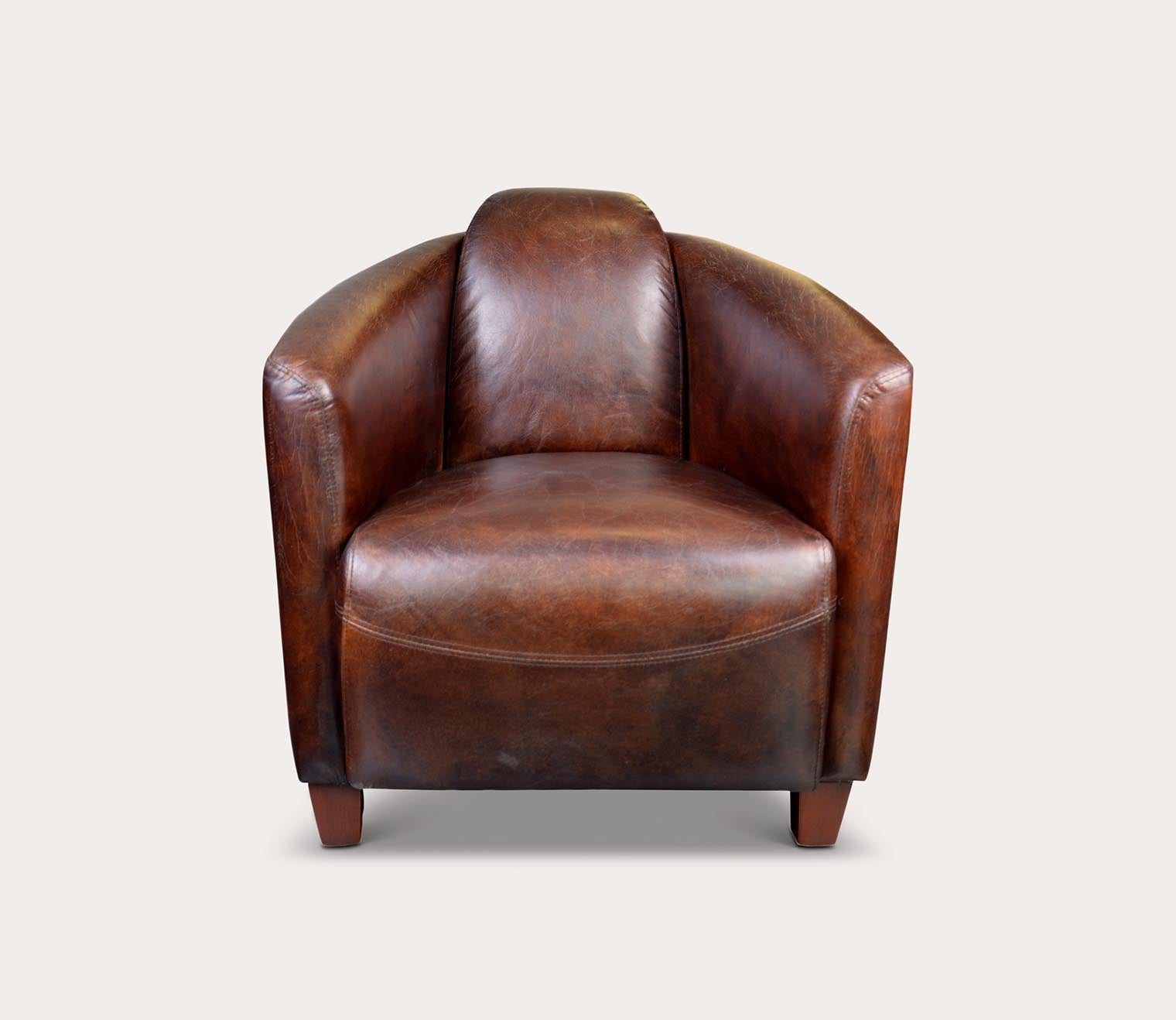 Moe's Furniture Salzburg Brown Top-Grain Leather Club Chair 3 Moe's Furniture Salzburg Brown Top-Grain Leather Club Chair