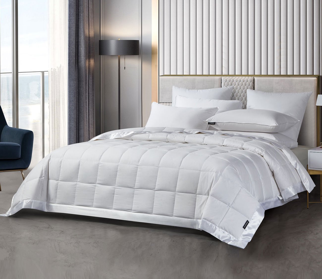 Beautyrest Tencel Cotton Blend Light Warmth Breathable RDS Down Blanket