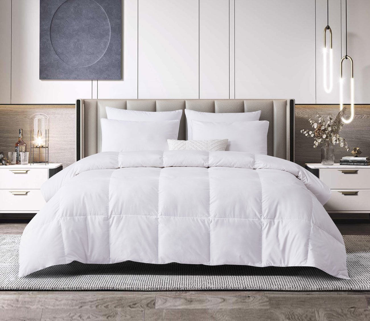 Beautyrest Tencel Cotton Blend All Season Feather and Down Fiber Comforter