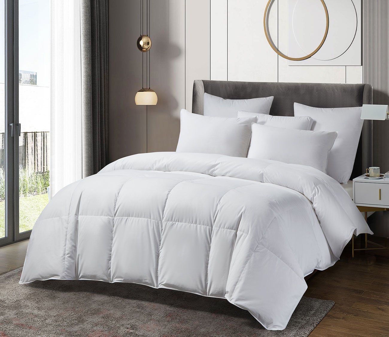 Beautyrest 300TC Cotton Sateen All Season European Down Comforter