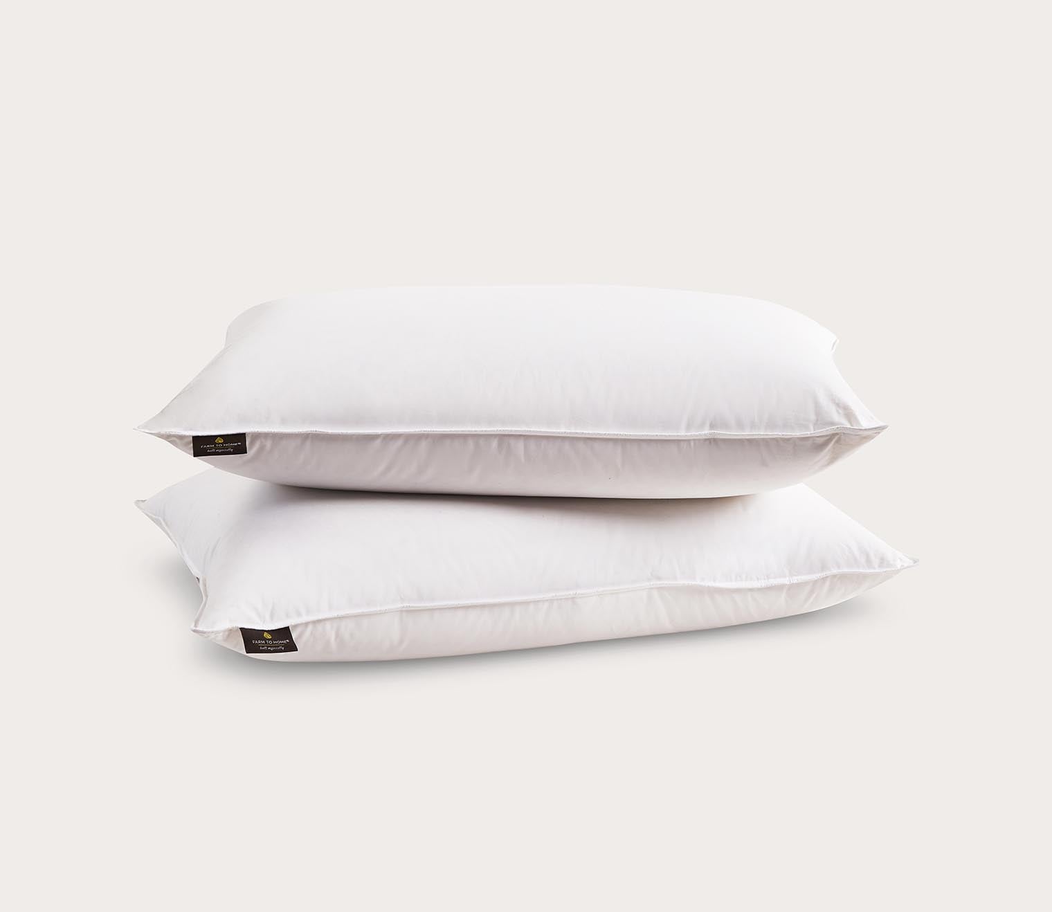 Farm To Home Organic Cotton Softy-Around White Feather and Down Pillow 2-Pack 6 Farm To Home Organic Cotton Softy-Around White Feather and Down Pillow 2-Pack