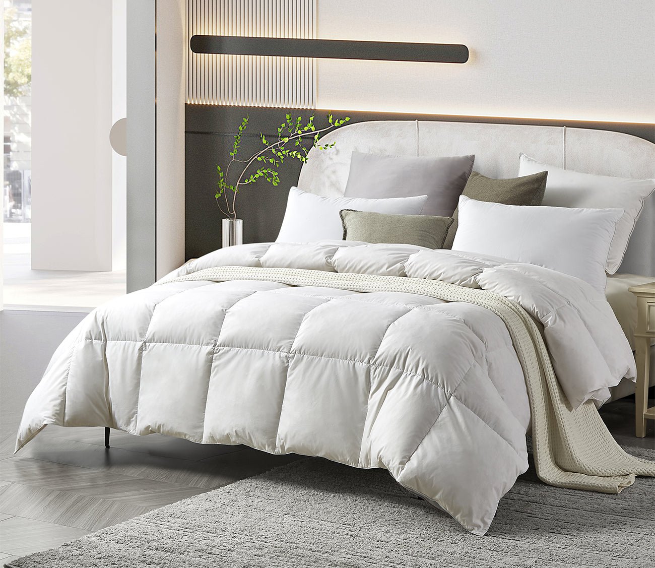 Farm To Home Organic Cotton All Season White Goose Feather and Down Comforter 6 Farm To Home Organic Cotton All Season White Goose Feather and Down Comforter
