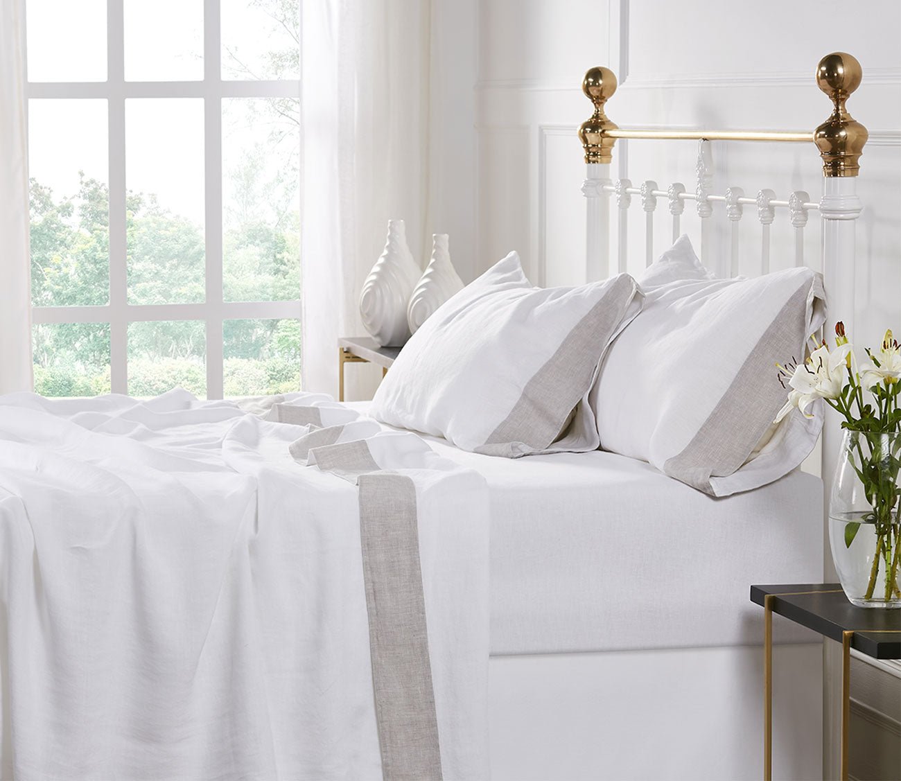CM Home Kyoto European Flax Linen Sheet Set 3 CM Home Kyoto European Flax Linen Sheet Set