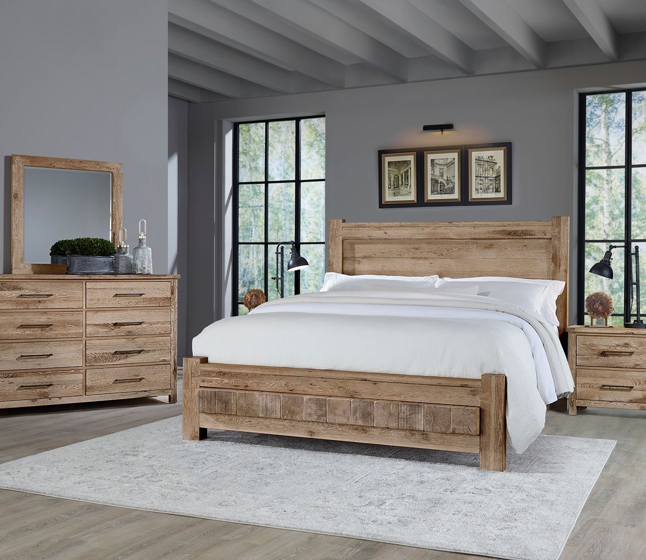Vaughan Bassett Dovetail 6X6 Bed Bedroom Set
