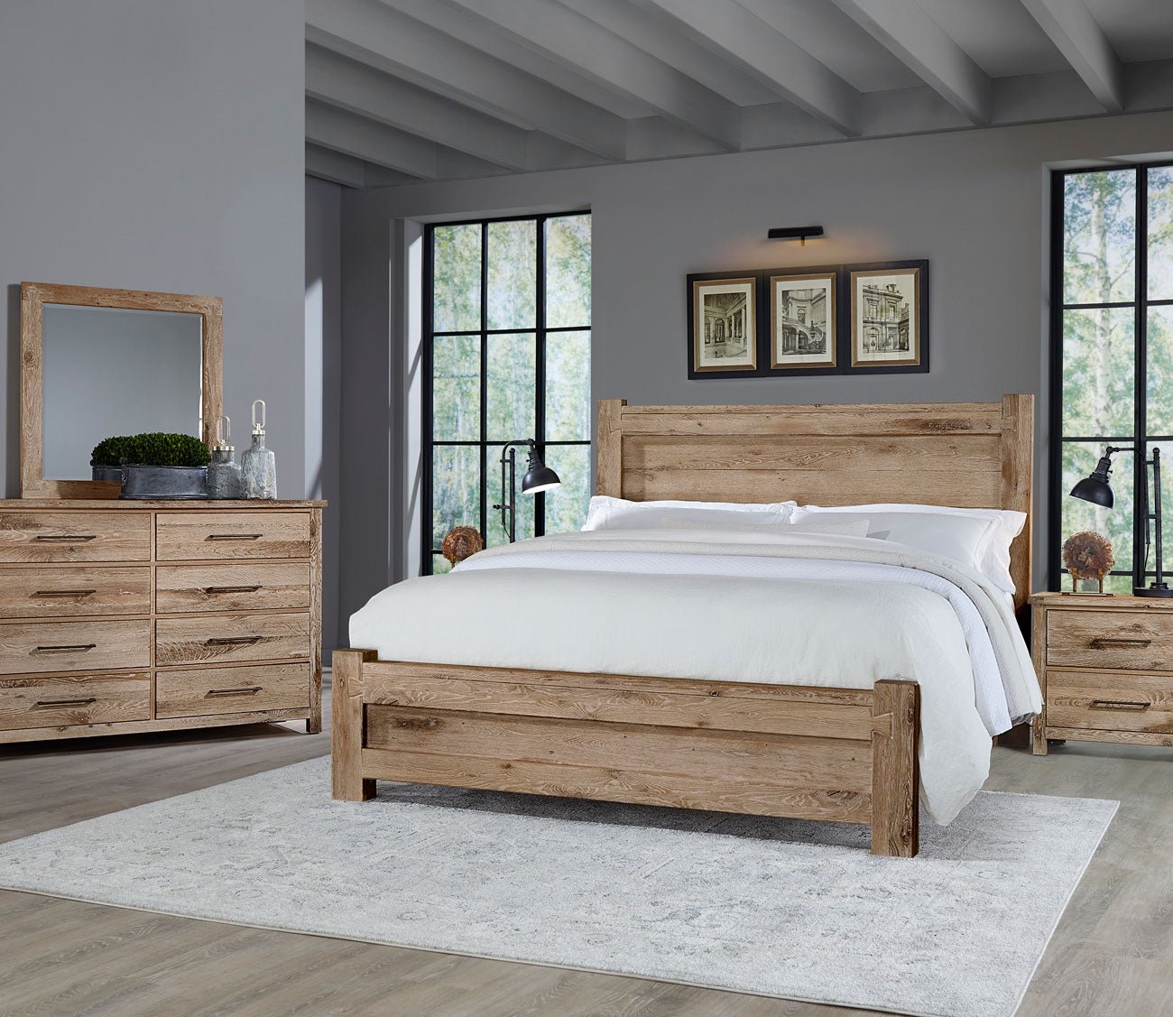 Vaughan Bassett Dovetail Poster Bed Bedroom Set