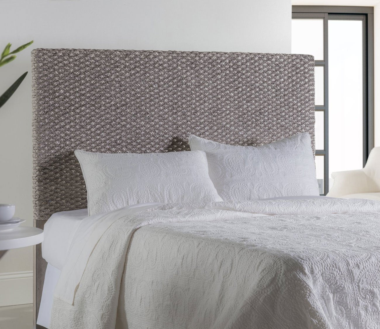 Palmetto Home Grey Braided Headboard