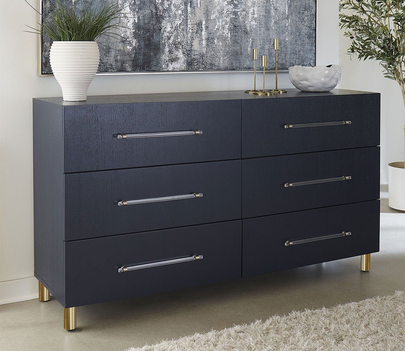 Modus Furniture Argento Oak 6-Drawer Dresser