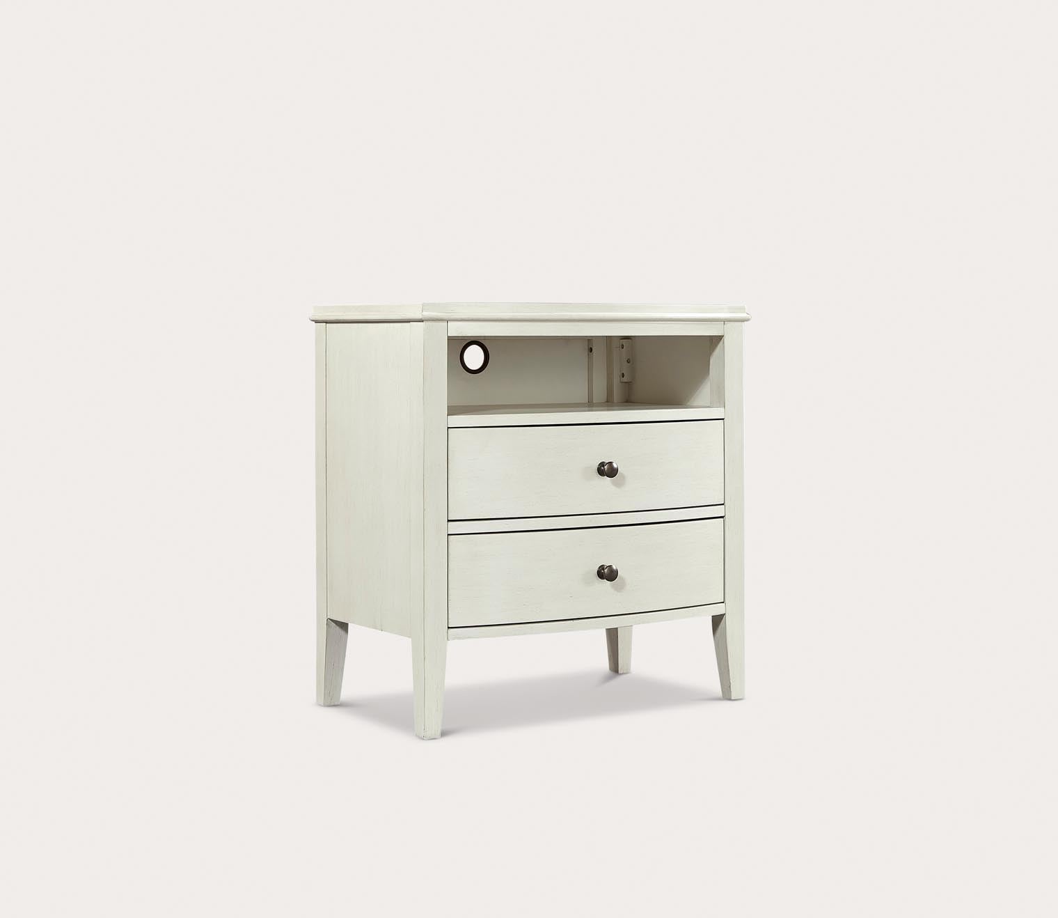 Aspen Home Charlotte White 2-Drawer Nightstand