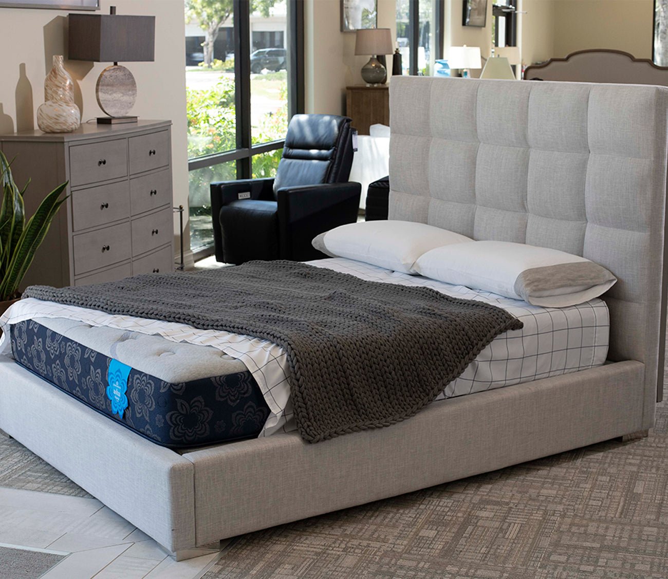 City Mattress Carmen Upholstered Bed