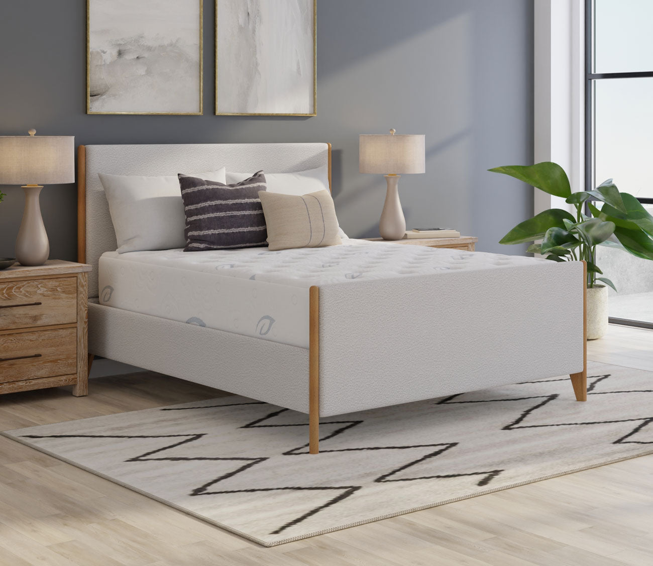 CM Home Kai Boucle Upholstered Bed