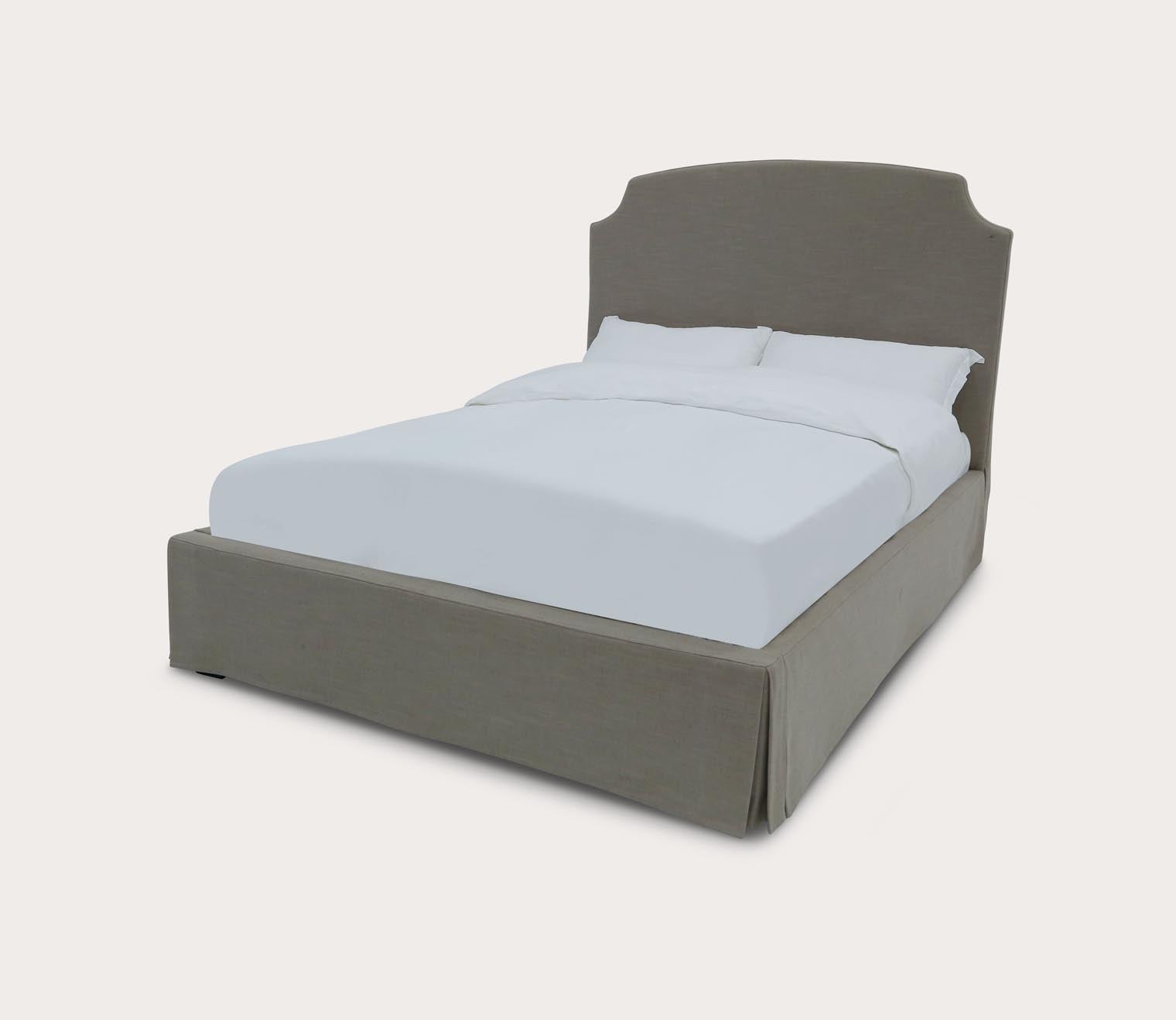 Modus Furniture Laurel Upholstered Skirted Panel Bed 5 Modus Furniture Laurel Upholstered Skirted Panel Bed