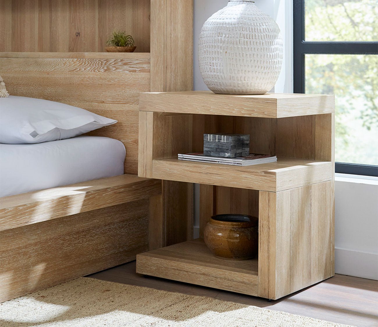 Aspen Home Modern Loft S-Shaped Nightstand