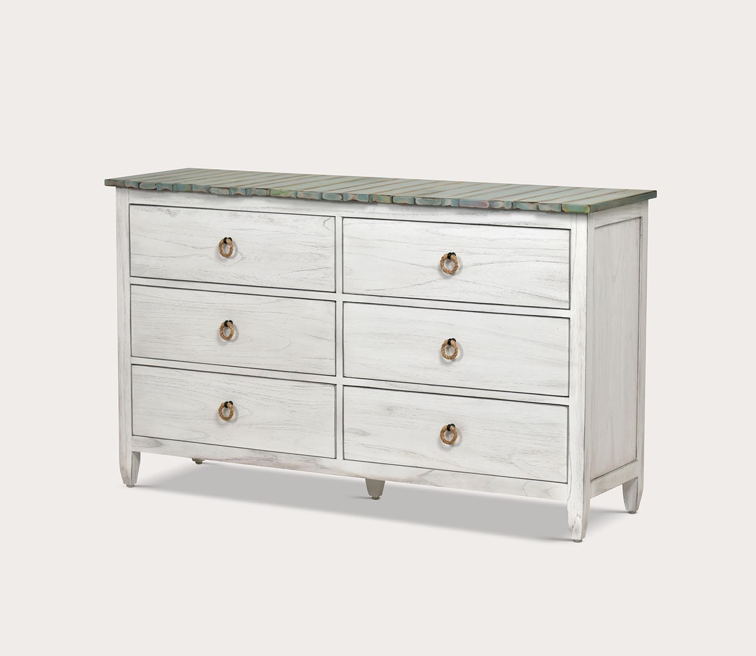 Sea Winds Trading Picket Fence 6-Drawer Solid Wood Dresser - FLOOR SAMPLE