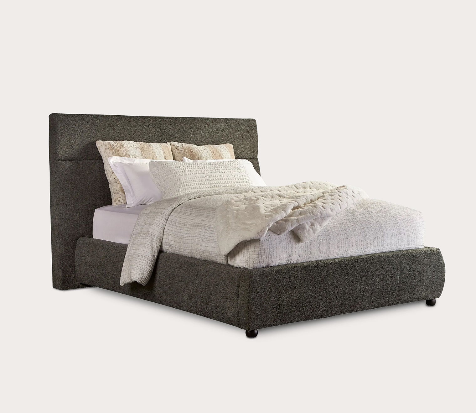 Parker House Latitude Tufted Sherpa Fabric Upholstered Bed