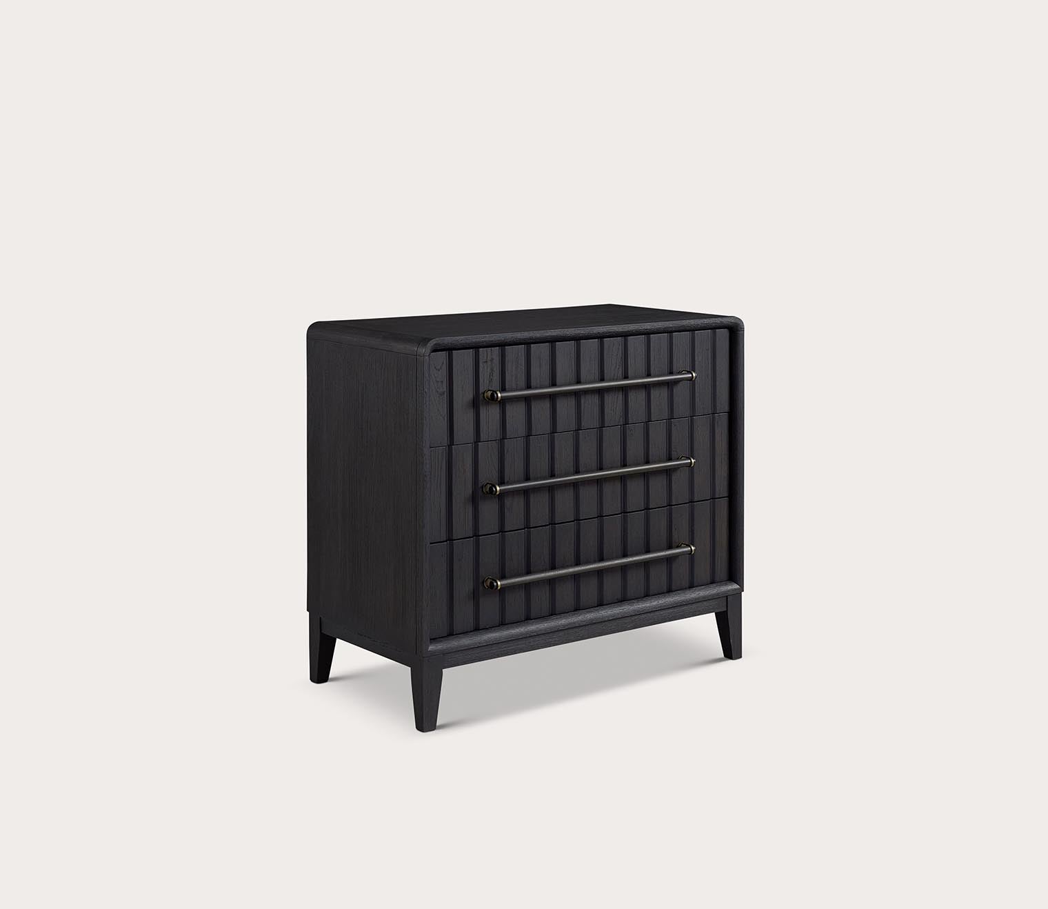 Elure Slatted Wood Bachelor Chest