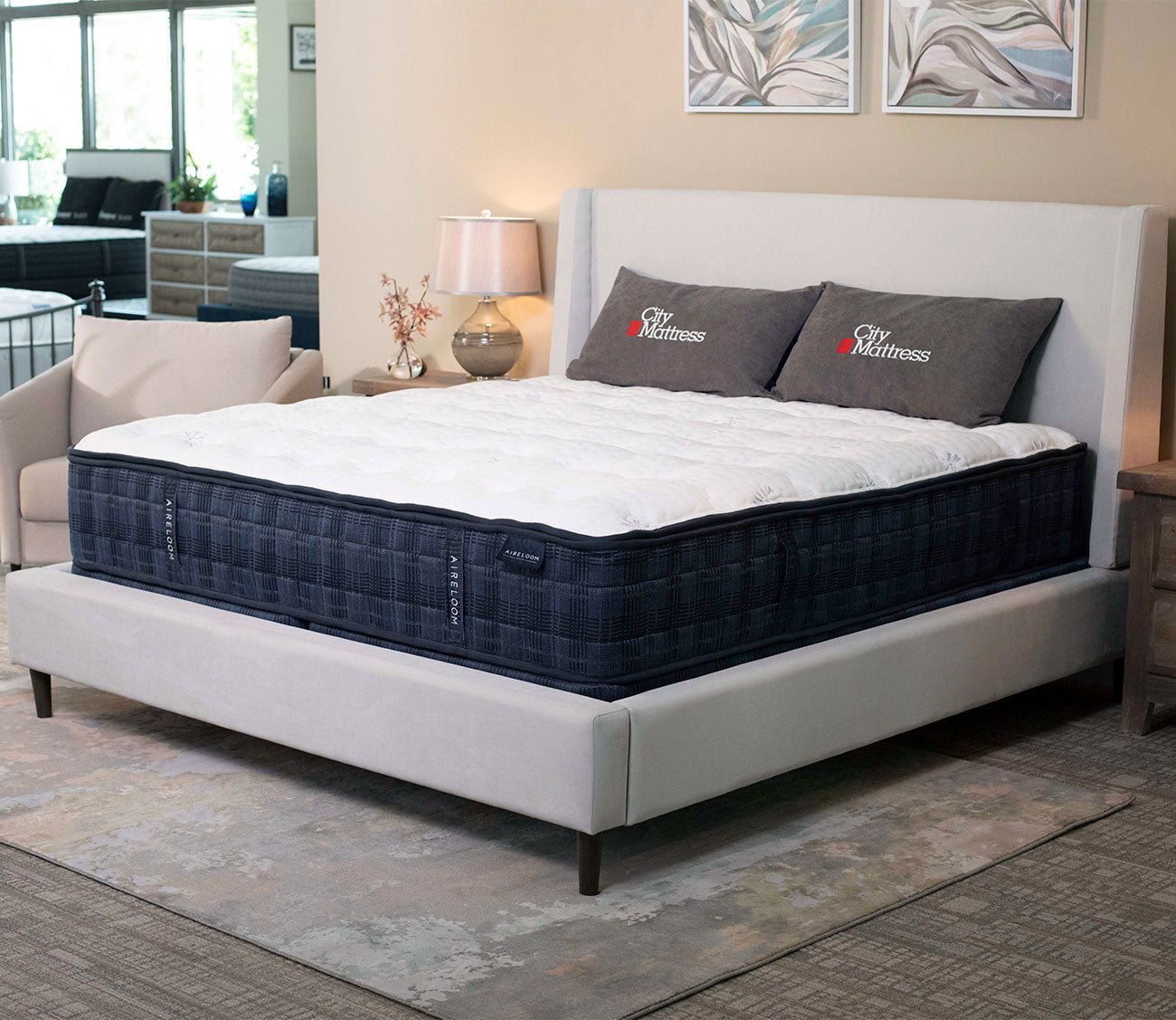Palliser Skye Wingback Upholstered Bed