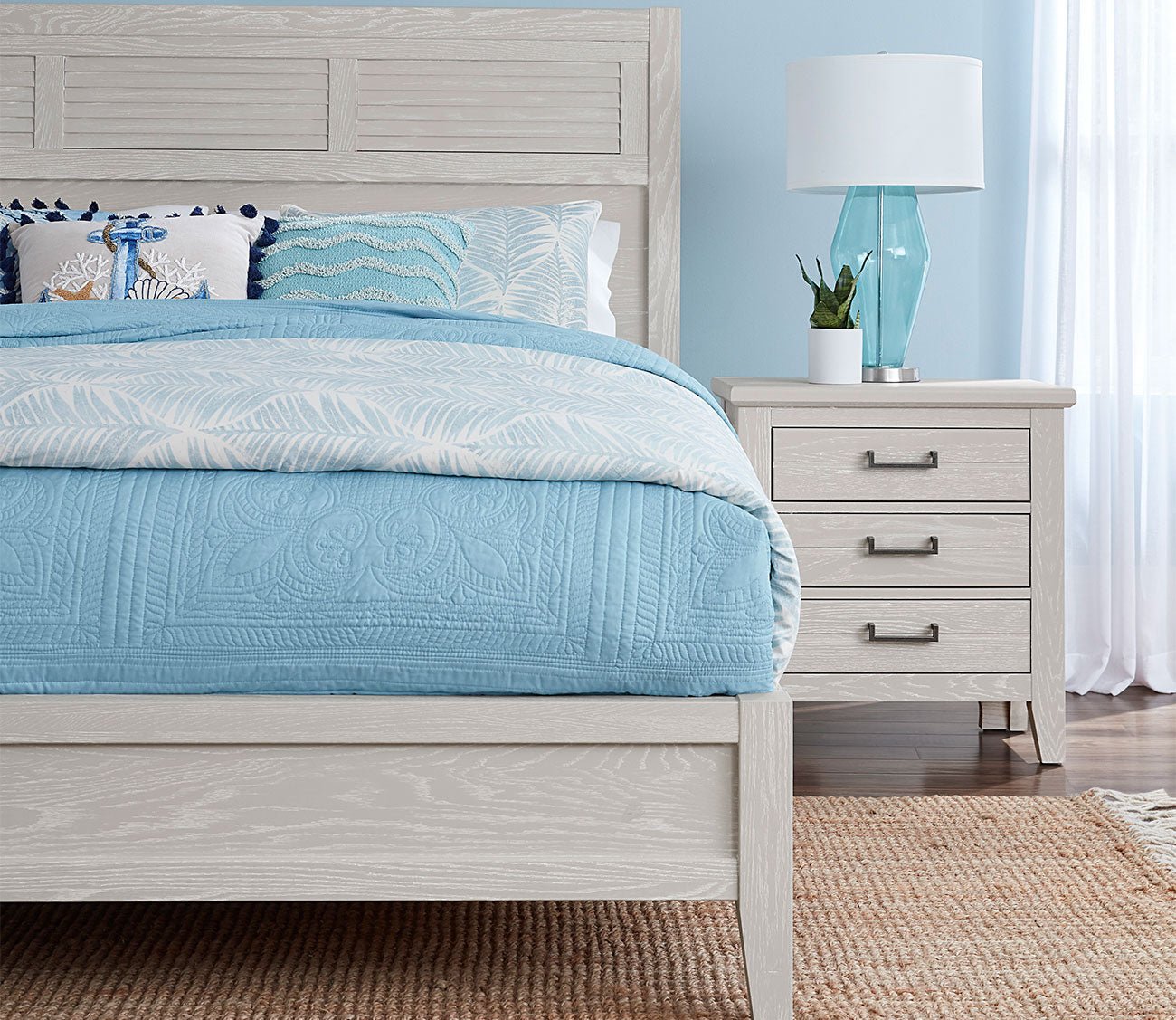 Vaughan Bassett Passageways Louvered Low Profile Bed