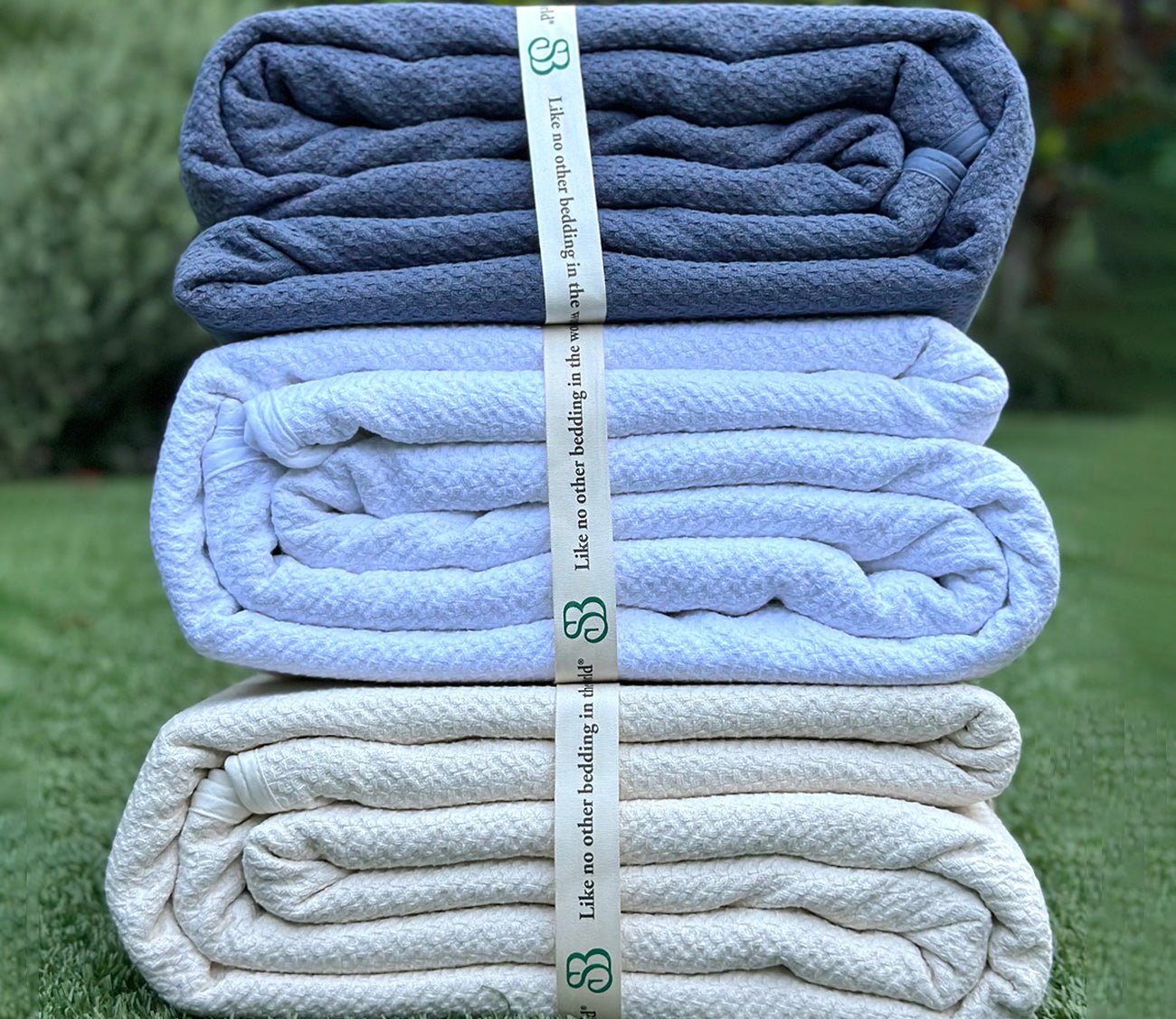 Sleep & Beyond Organic Cotton Honeycomb Blanket