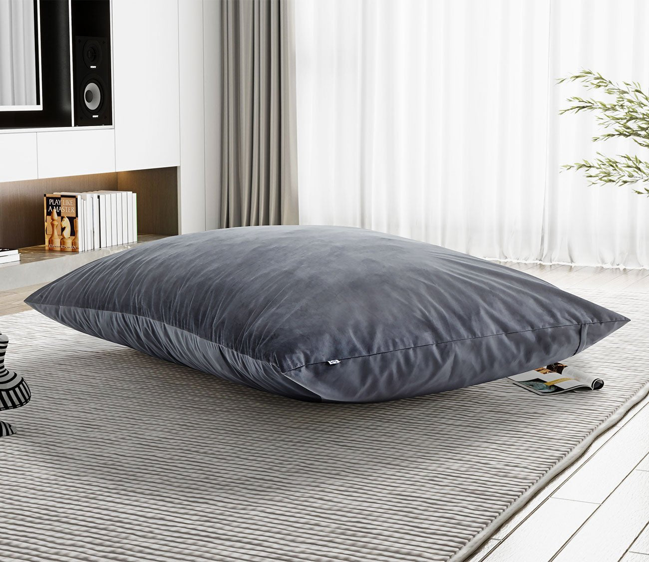 Sealy Ettie Velour Bean Bag Lounger