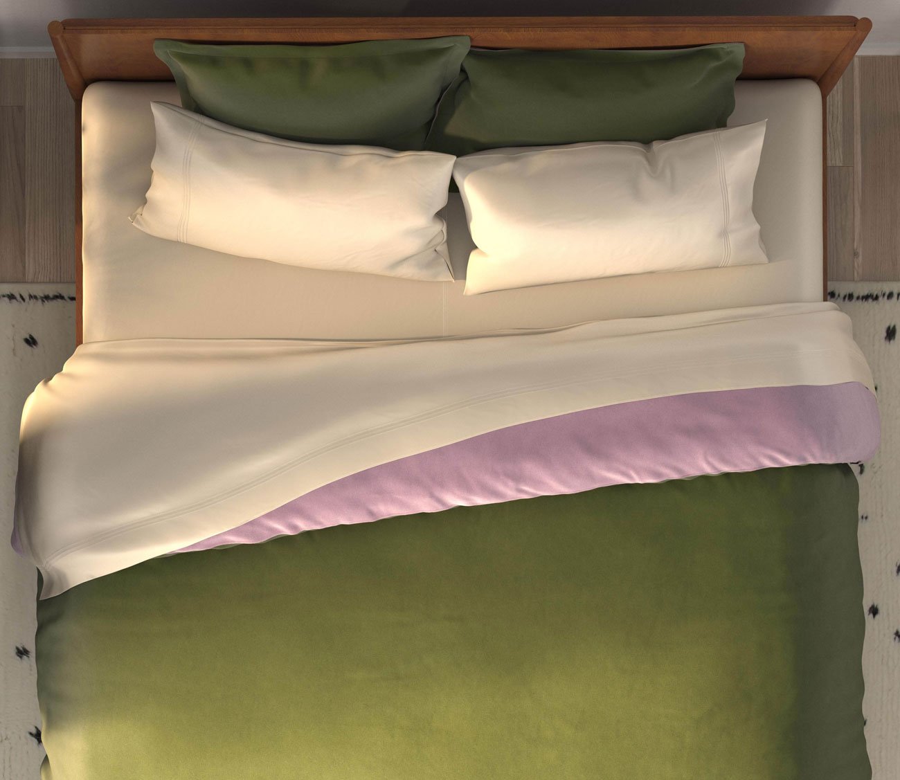 PureCare Cooling Bamboo Reversible Duvet Cover and Sham Set Separates