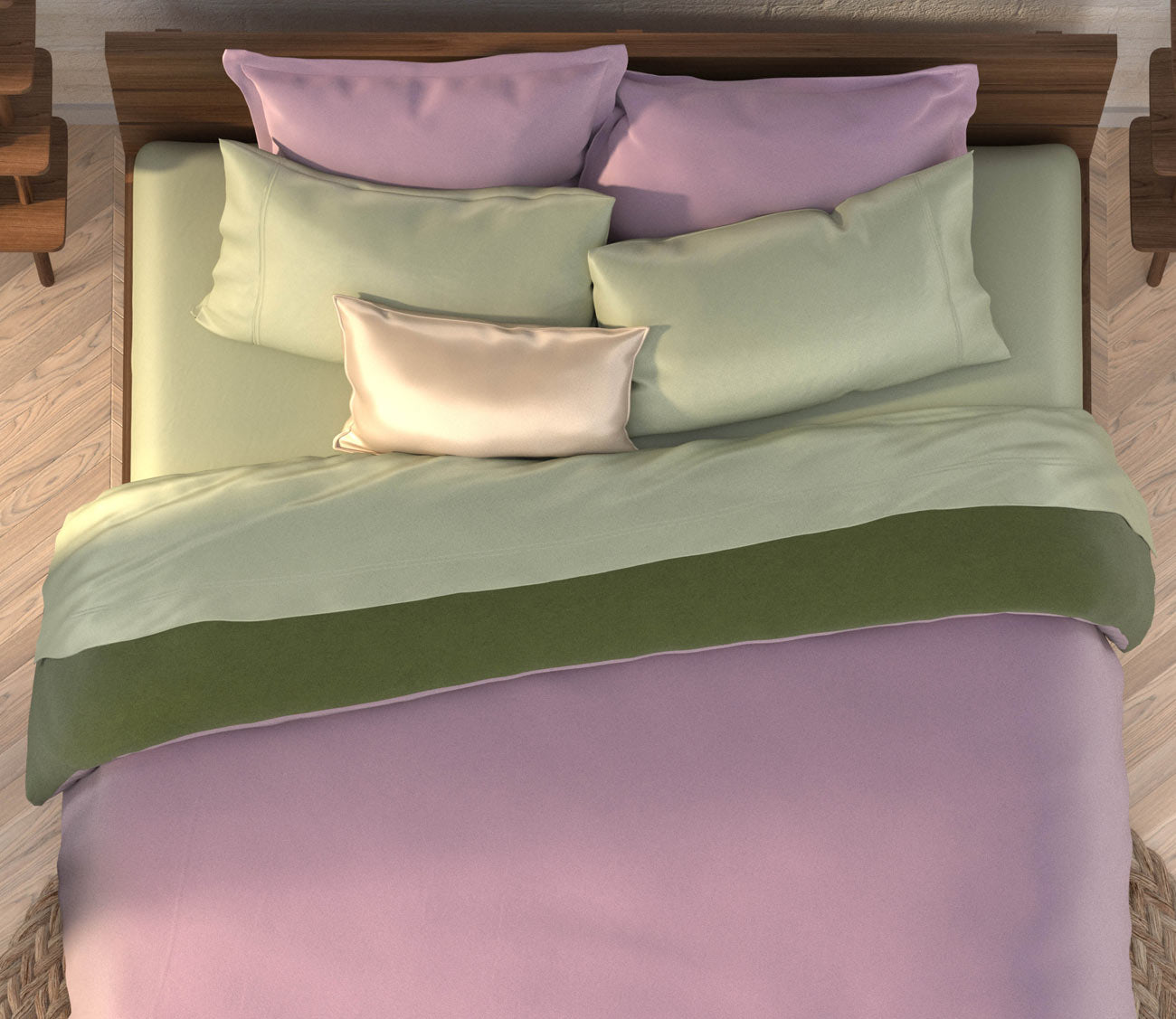 PureCare Soft Touch Bamboo Reversible Duvet Cover and Sham Set Separates 16 PureCare Soft Touch Bamboo Reversible Duvet Cover and Sham Set Separates